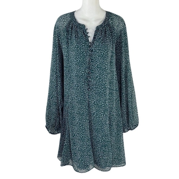 Joie Green Arctic Animal Spot Balloon Long Sleeve Dress XXL RR8 - Picture 3 of 13